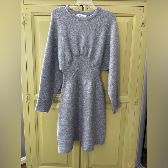 Derek Lam 10 Crosby Aisha Ribbed Waist Sweater Dress M